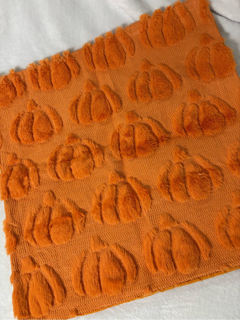Cozy Orange Pumpkin Knit Pillow Covers